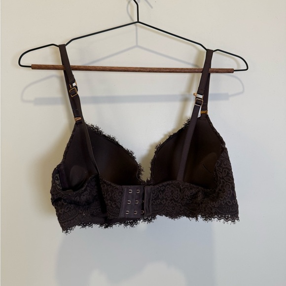 Aerie Push Up Real Power Plunge Elegant Lace Women's Bra - Brown 38B - Picture 3 of 8